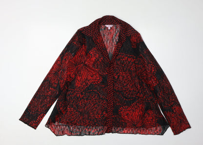 Womens UK Size 12 Marks and Spencer Red  Blouse