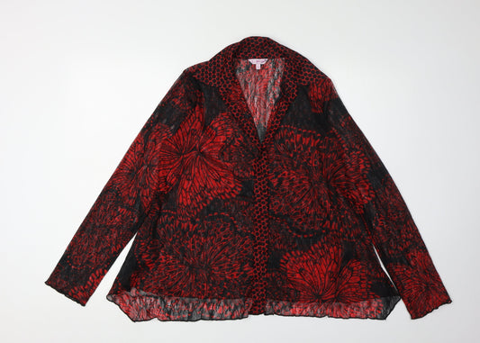 Womens UK Size 12 Marks and Spencer Red  Blouse
