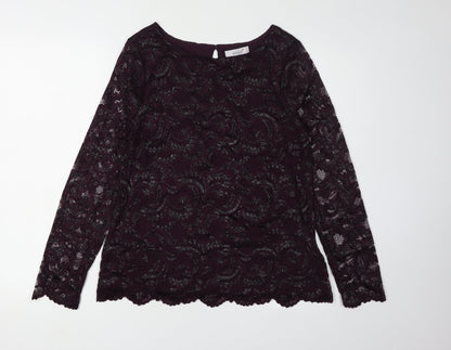 Womens UK Size 12 Marks and Spencer Purple  Blouse