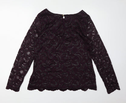 Womens UK Size 12 Marks and Spencer Purple  Blouse