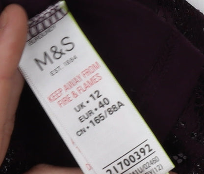 Womens UK Size 12 Marks and Spencer Purple  Blouse