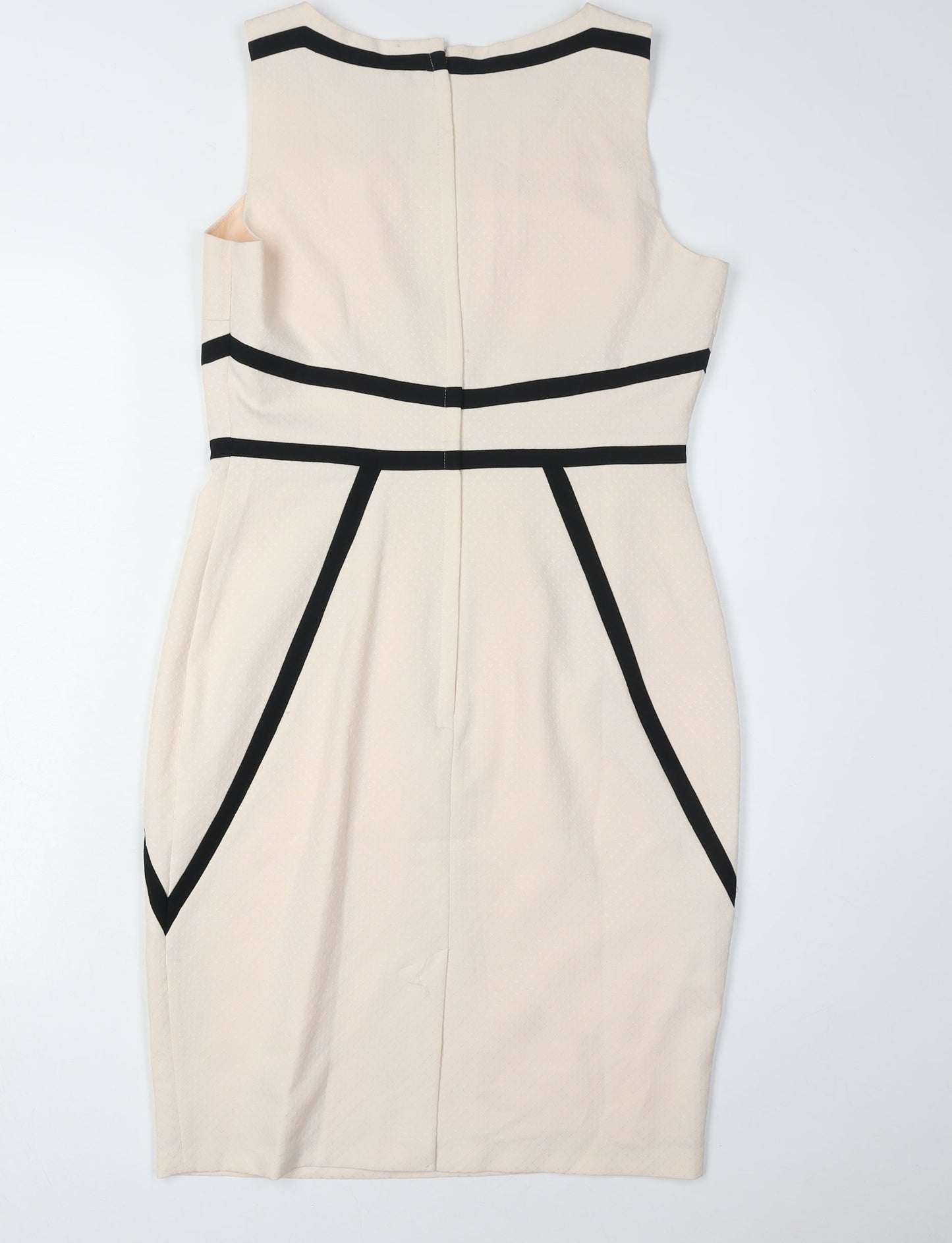 Dorothy Perkins Women Beige Sheath Dress Size 12