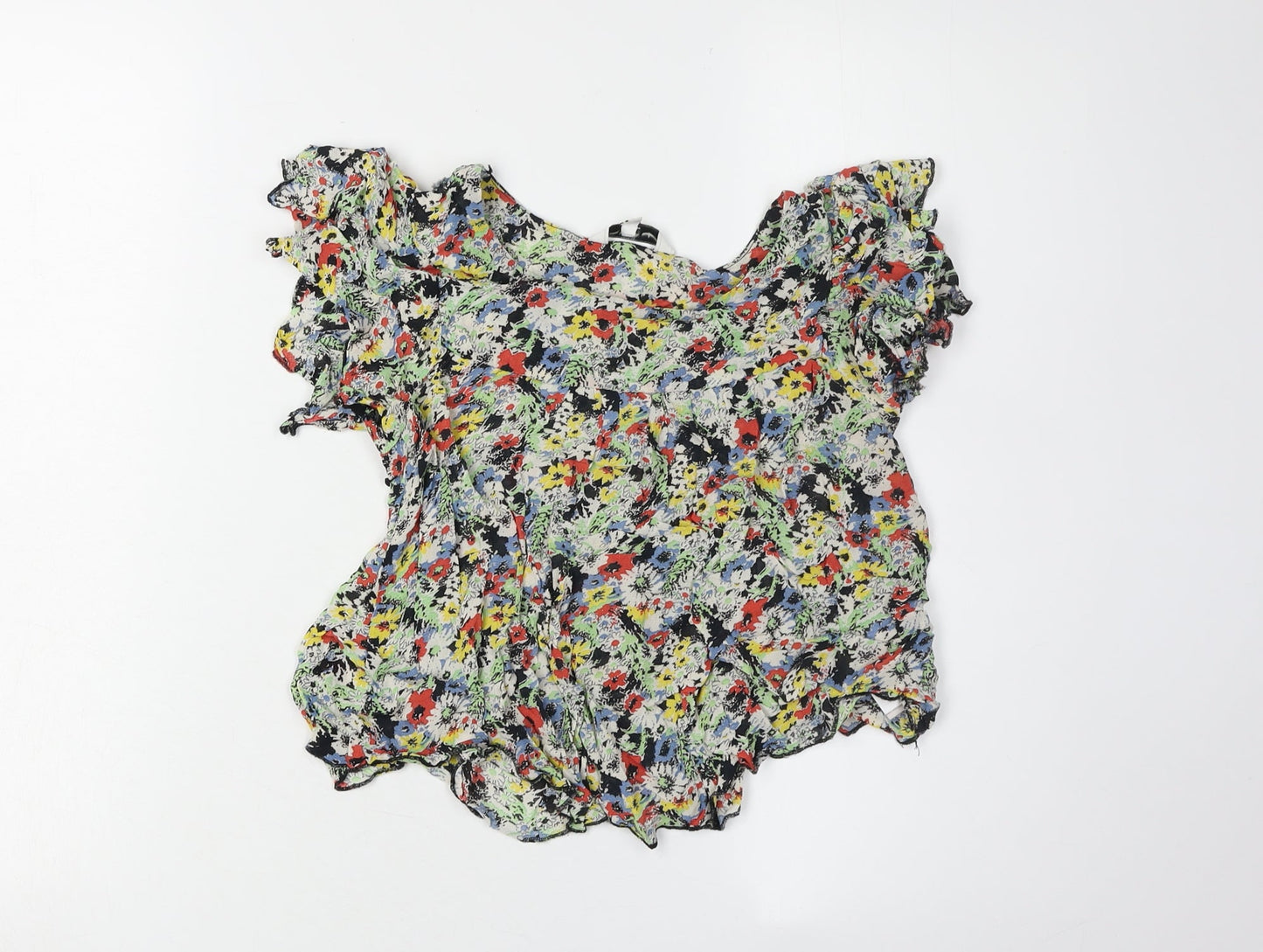 New Look Women's Floral Multicoloured Blouse Size 8