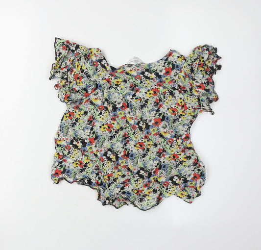 New Look Women's Floral Multicoloured Blouse Size 8