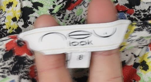 New Look Women's Floral Multicoloured Blouse Size 8