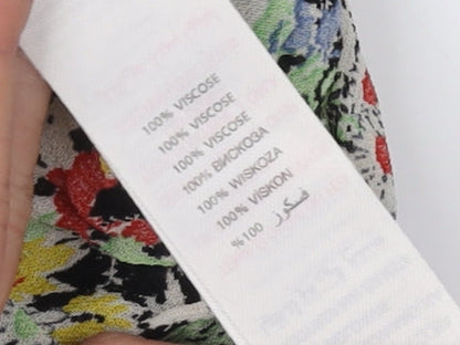 New Look Women's Floral Multicoloured Blouse Size 8