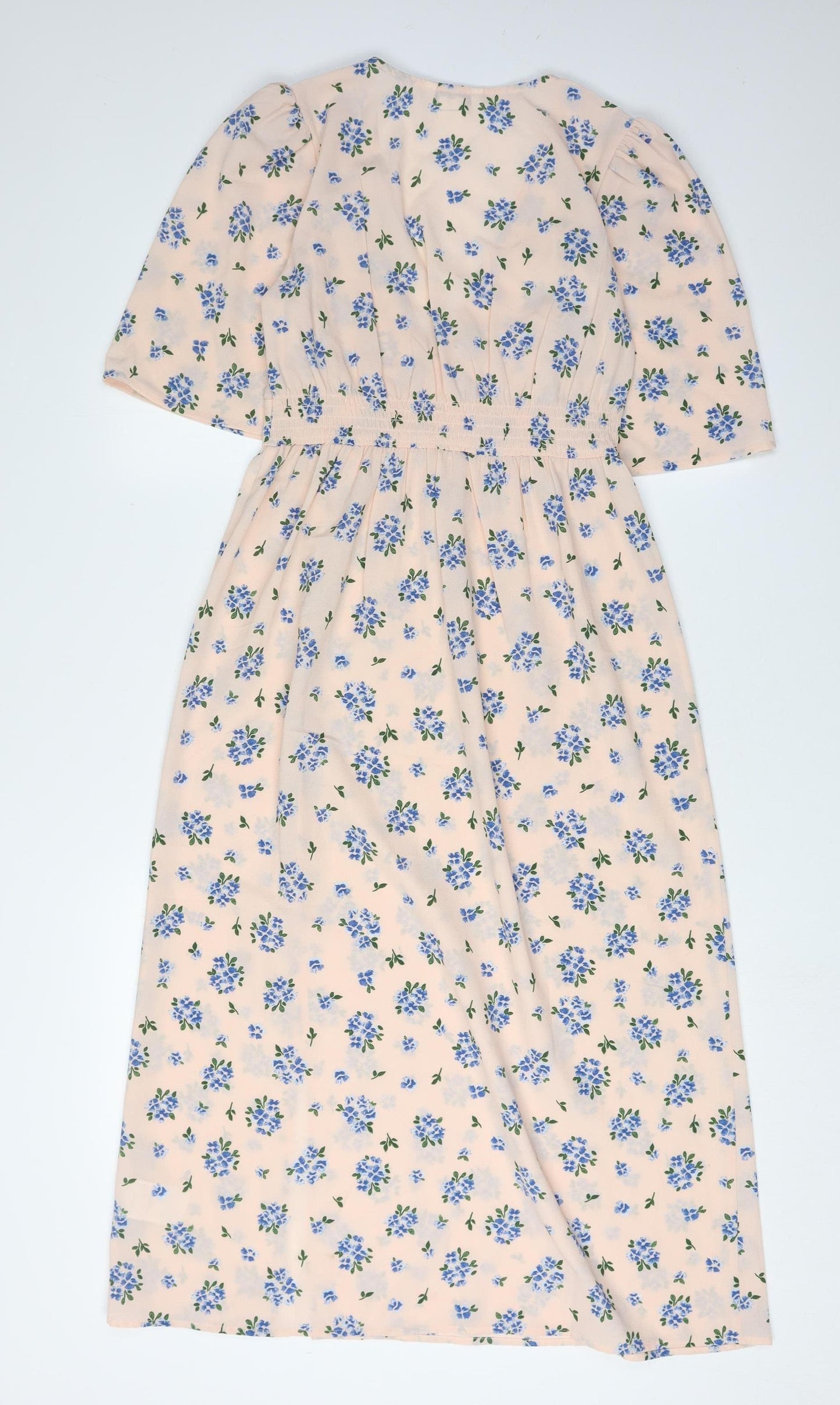 Monki Women's Multicoloured Floral Midi Wrap Dress