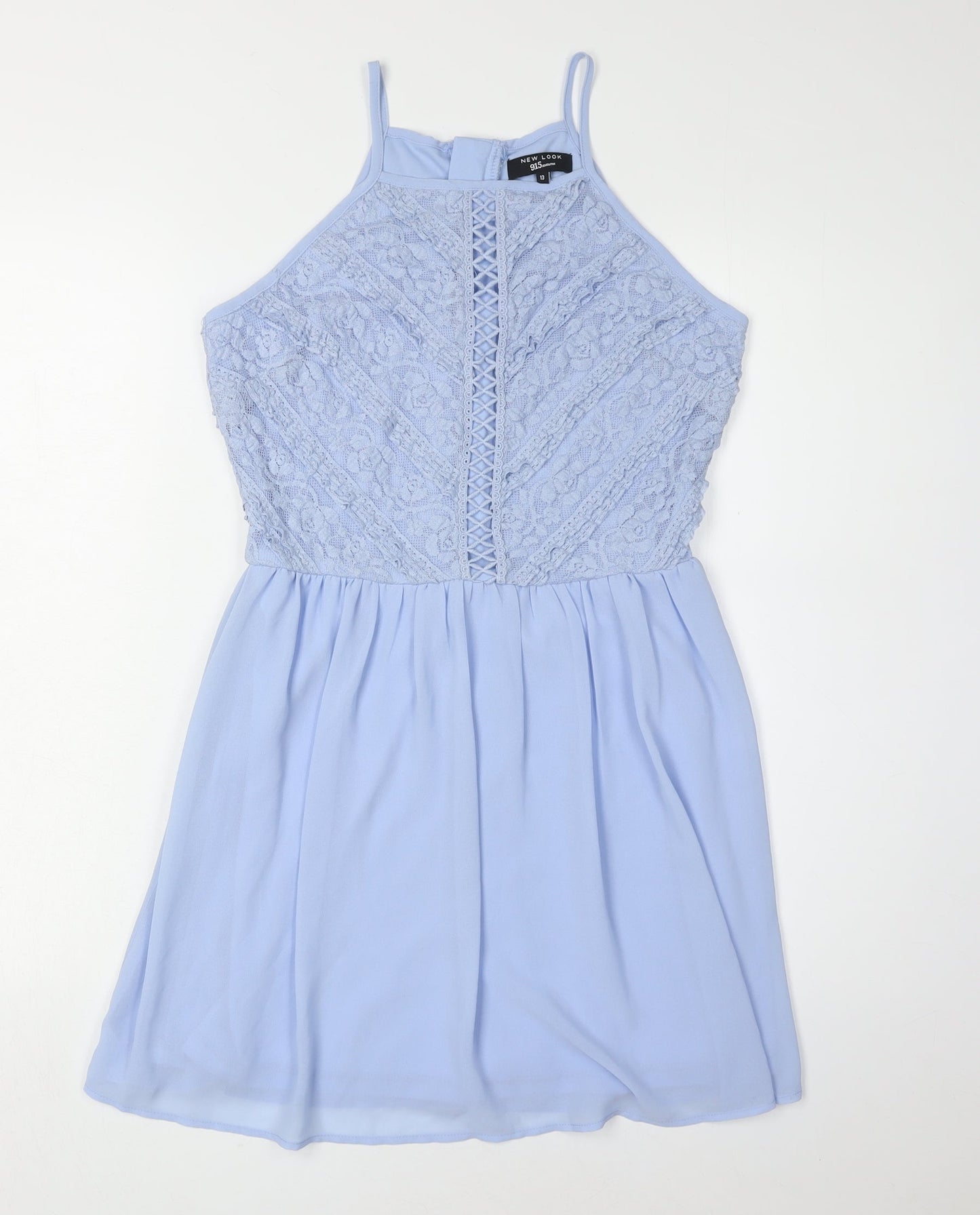 New Look Blue Fit & Flare Sleeveless Dress for Teens