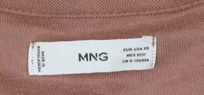MNG Women's Brown XS Sweatshirt with Zip Pockets