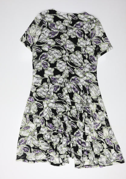 Anna Rose Women's Multicoloured Floral Dress Size 14