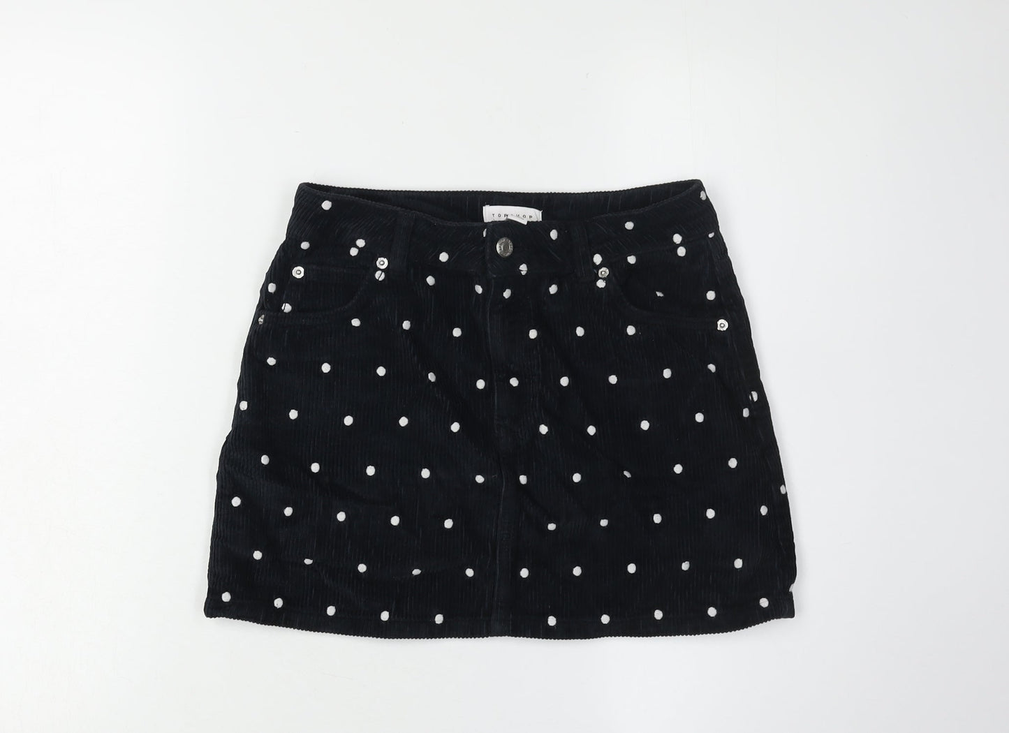 Womens UK Size 8 Topshop Mini Corduroy Skirt