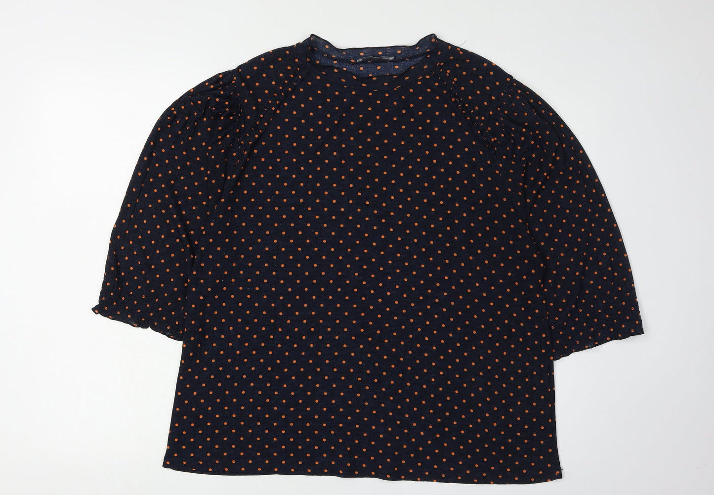 Womens UK Size L Zara Multicoloured Basic Blouse