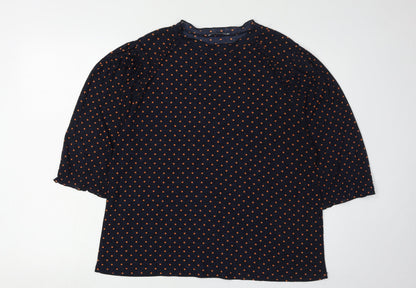 Womens UK Size L Zara Multicoloured Basic Blouse