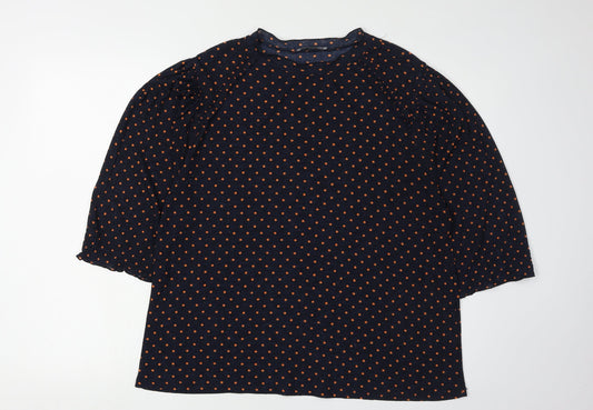 Womens UK Size L Zara Multicoloured Basic Blouse
