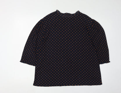 Womens UK Size L Zara Multicoloured Basic Blouse
