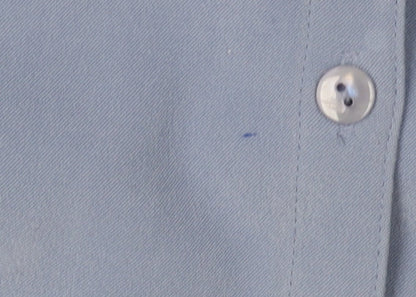 M&Co Women's Blue Button-Up Shirt Size 20