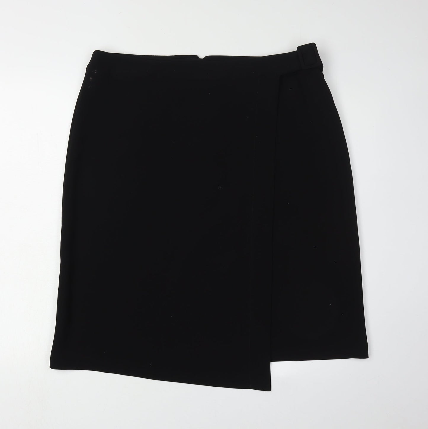 Marks and Spencer Women's Black Wrap Skirt, Size 16
