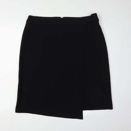 Marks and Spencer Women's Black Wrap Skirt, Size 16