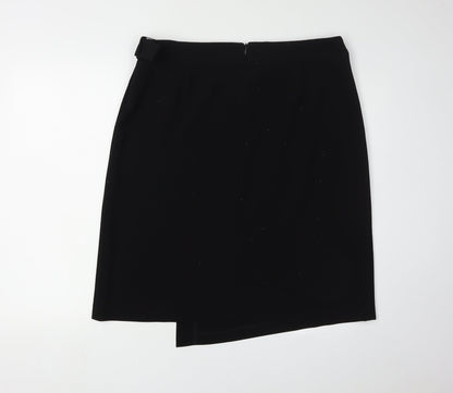 Marks and Spencer Women's Black Wrap Skirt, Size 16