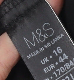 Marks and Spencer Women's Black Wrap Skirt, Size 16