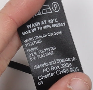 Marks and Spencer Women's Black Wrap Skirt, Size 16