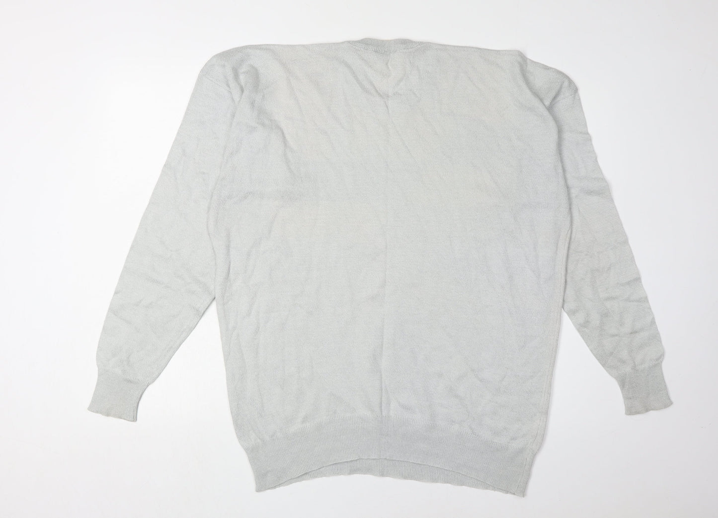 Farah Men's Grey Geometric Knit Pullover Jumper M