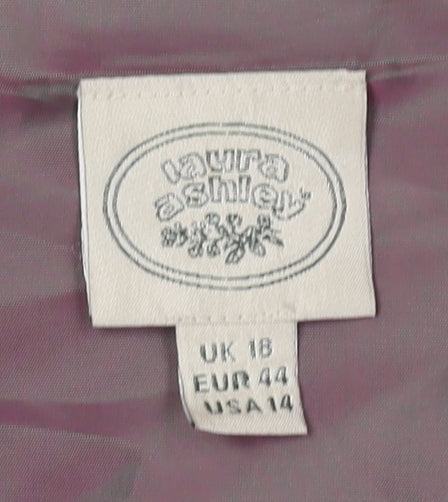 Laura Ashley Purple Sleeveless Dress Size 18 Women's V-Neck