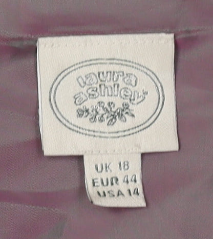 Laura Ashley Purple Sleeveless Dress Size 18 Women's V-Neck