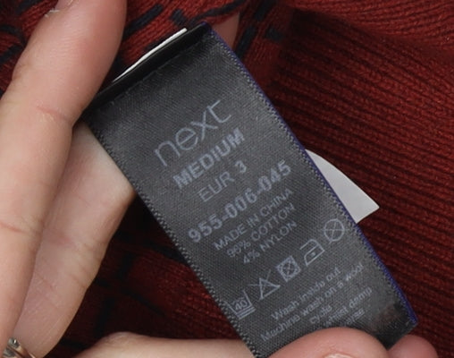 Next Men's Red Geometric Pullover Jumper Medium