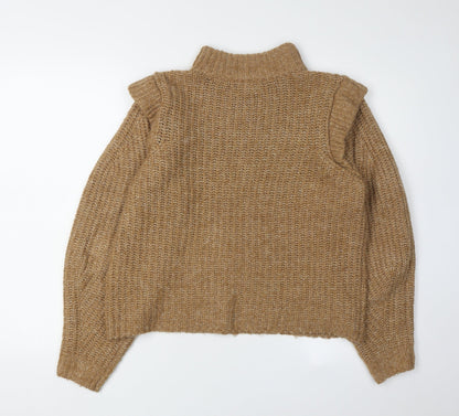 Womens UK Size M VERO MODA Brown Pullover Jumper