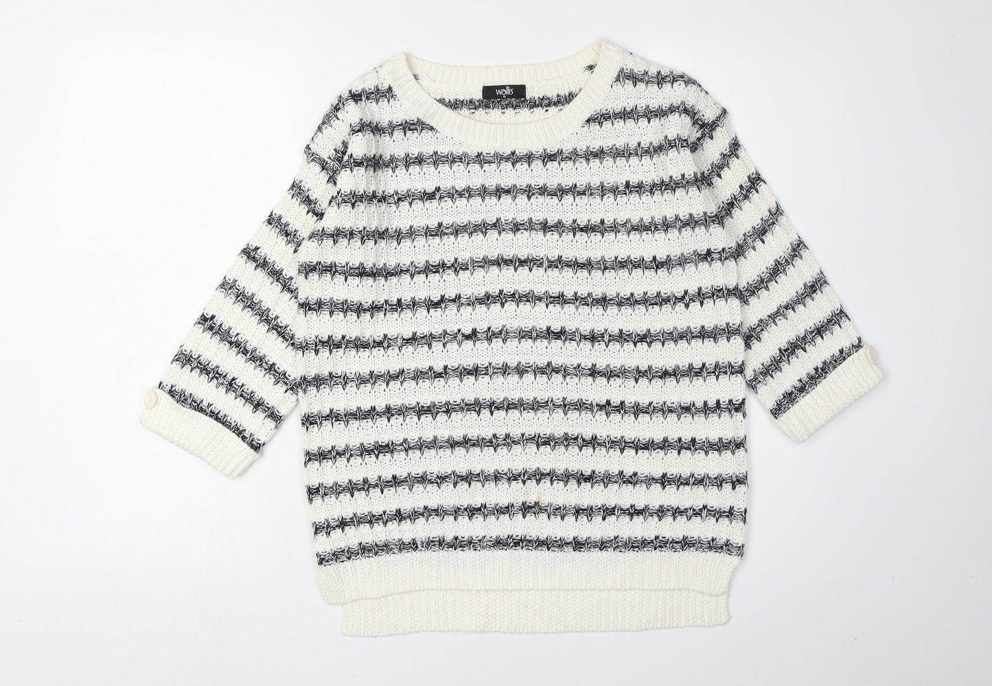 Womens UK Size S Wallis Ivory Pullover Jumper