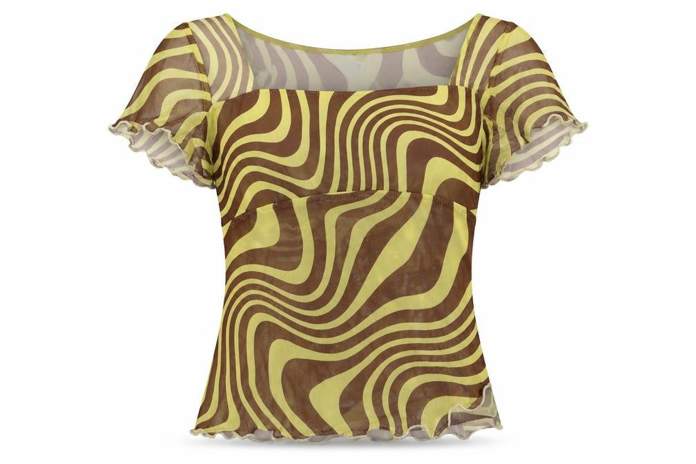 Womens UK Size 8 ASOS DESIGN Multicoloured Basic Blouse