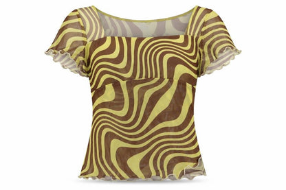 Womens UK Size 8 ASOS DESIGN Multicoloured Basic Blouse