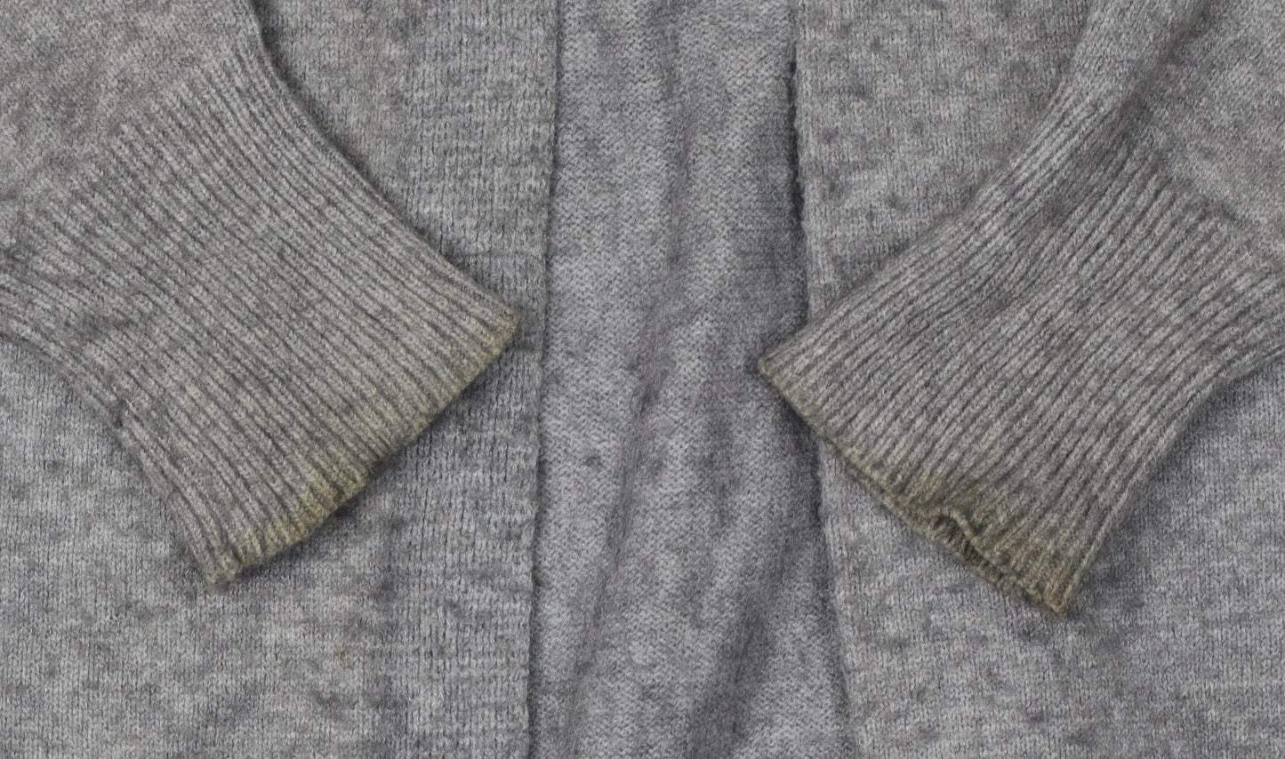 Dreamers Women's Grey Embroidered Cardigan L