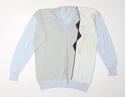 Farah Men's Multicolour Geometric Knit Pullover