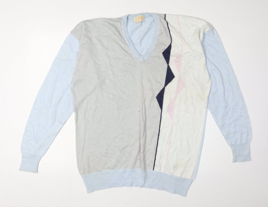 Farah Men's Multicolour Geometric Knit Pullover