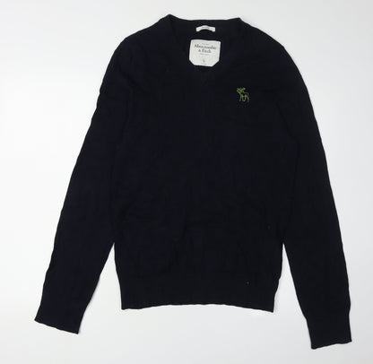 Abercrombie & Fitch Men's Black Pullover Jumper - Size L