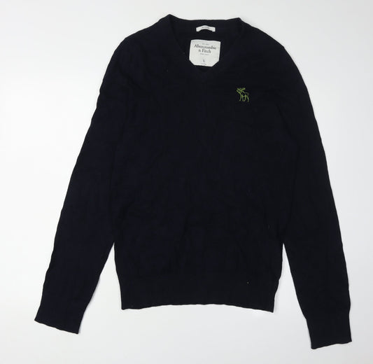 Abercrombie & Fitch Men's Black Pullover Jumper - Size L