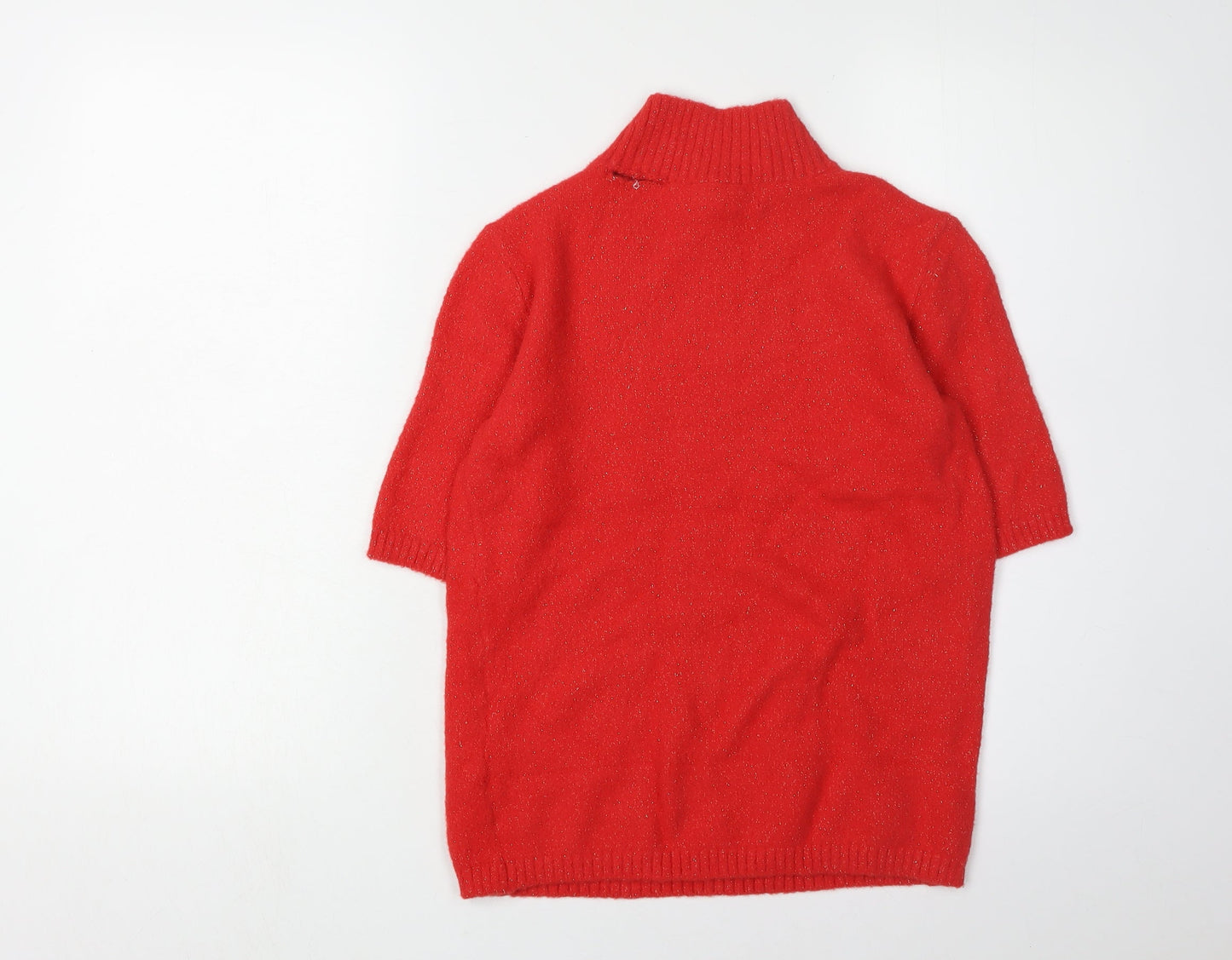 Womens UK Size XS Marks and Spencer Red Pullover Jumper