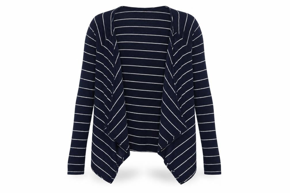 Crew Clothing Women's Blue Striped Cardigan Size 12
