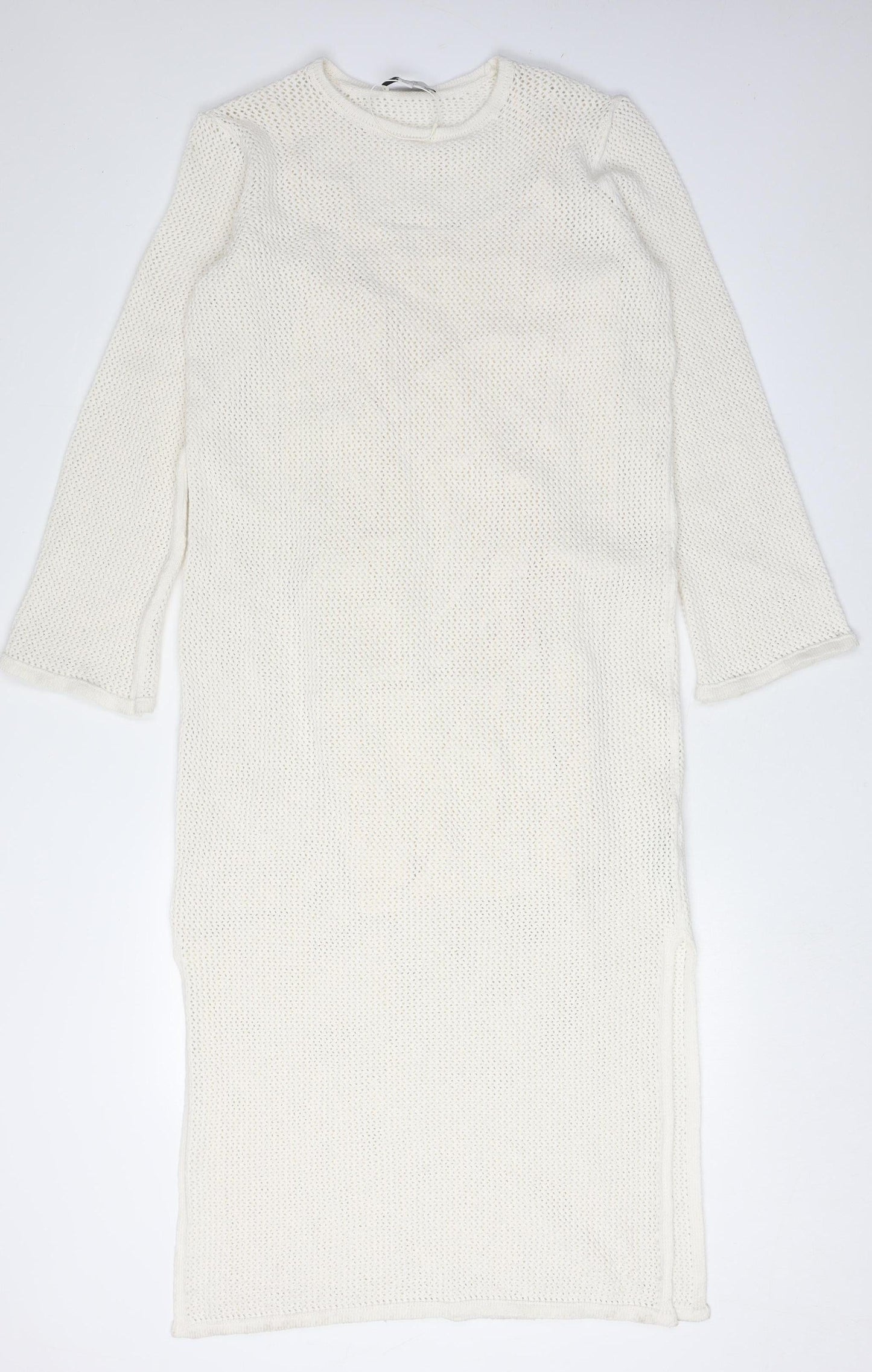 Marks and Spencer Women's Ivory Midi Jumper Dress M