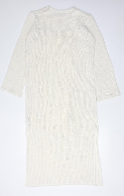 Marks and Spencer Women's Ivory Midi Jumper Dress M