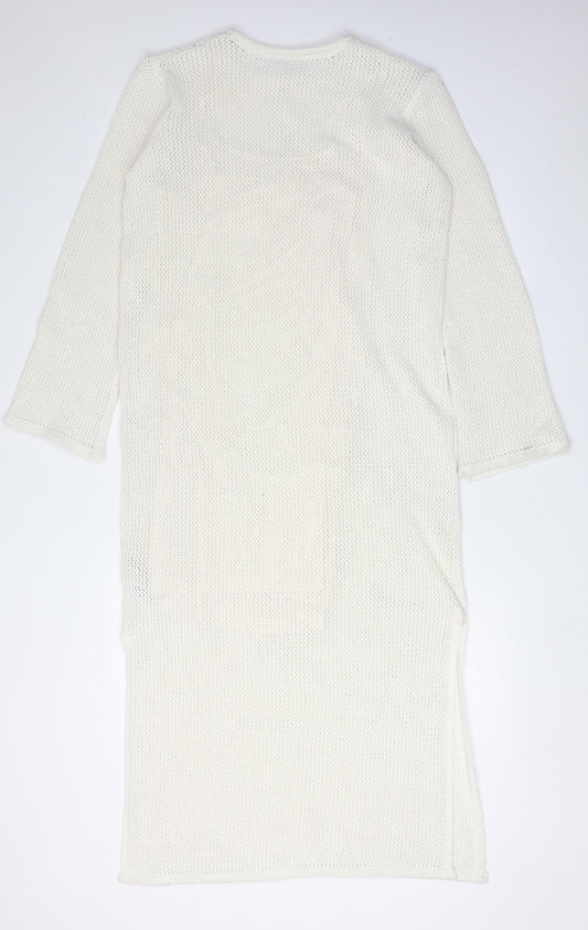 Marks and Spencer Women's Ivory Midi Jumper Dress M