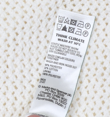 Marks and Spencer Women's Ivory Midi Jumper Dress M