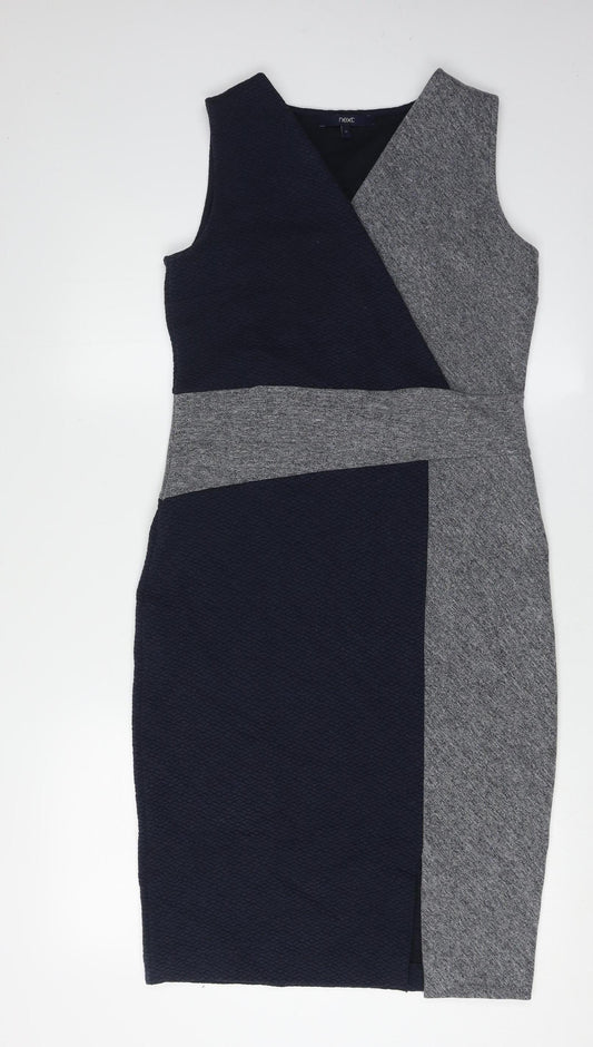 Next Women's Black & Grey Sheath Dress, Size 12