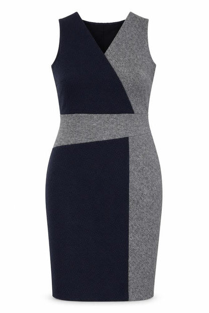 Next Women's Black & Grey Sheath Dress, Size 12