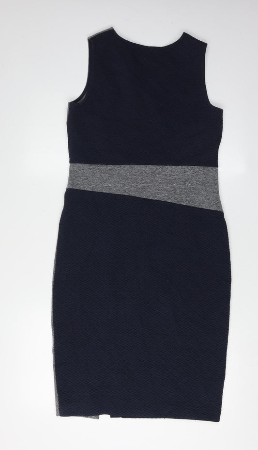 Next Women's Black & Grey Sheath Dress, Size 12