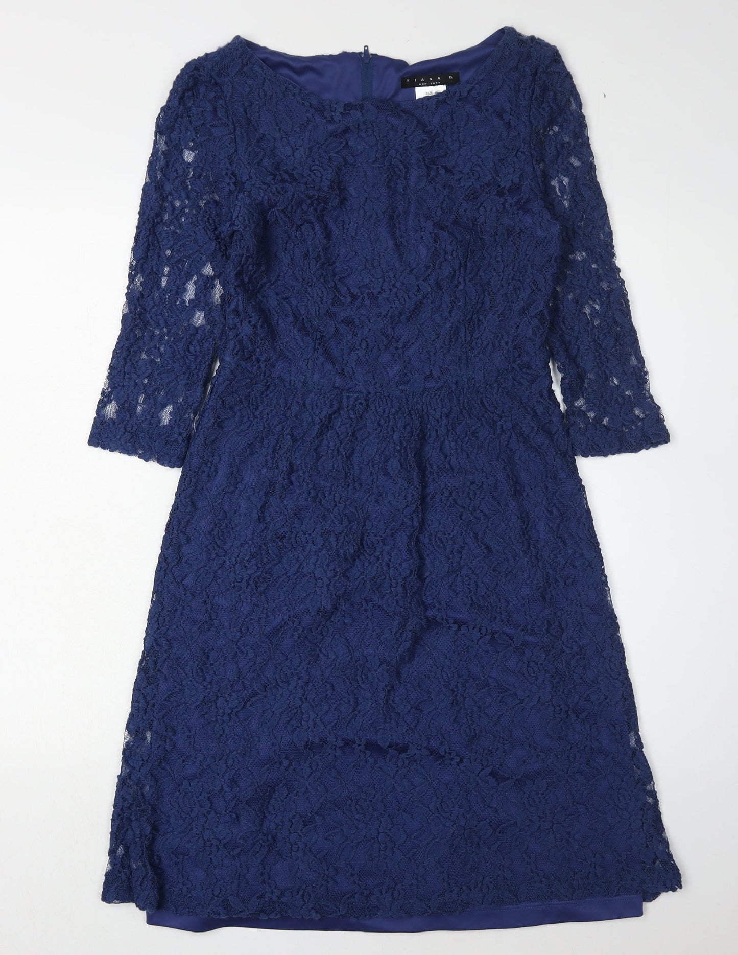 TIANA B. Women's Blue Lace A-Line Dress UK 10
