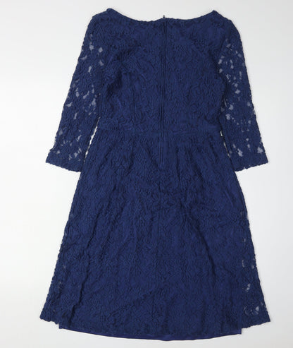 TIANA B. Women's Blue Lace A-Line Dress UK 10