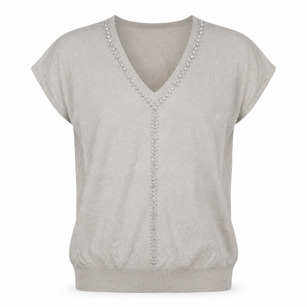 Womens UK Size L Wallis Silver Pullover Jumper